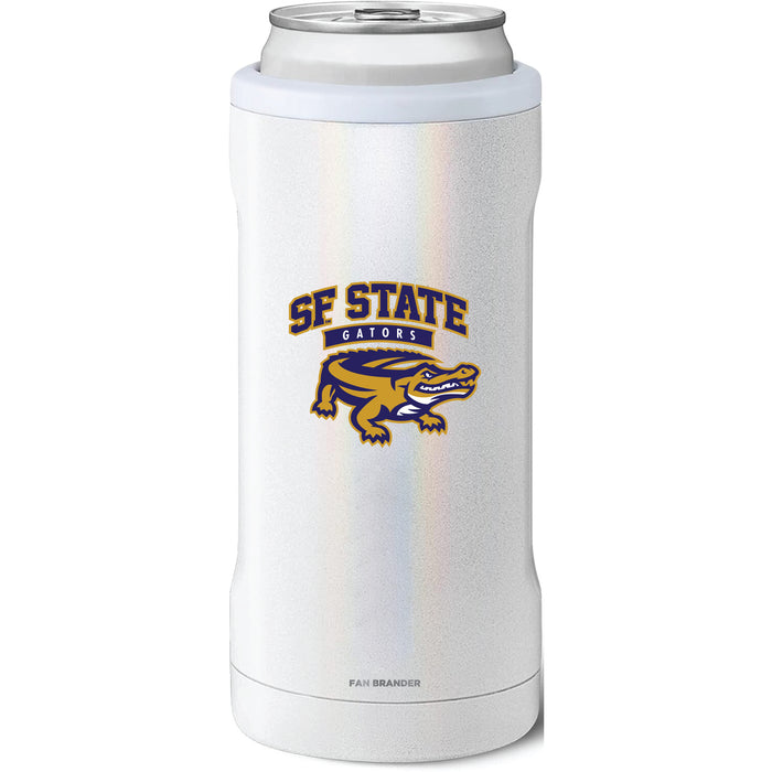 BruMate Slim Insulated Can Cooler with San Francisco State U Gators Primary Logo