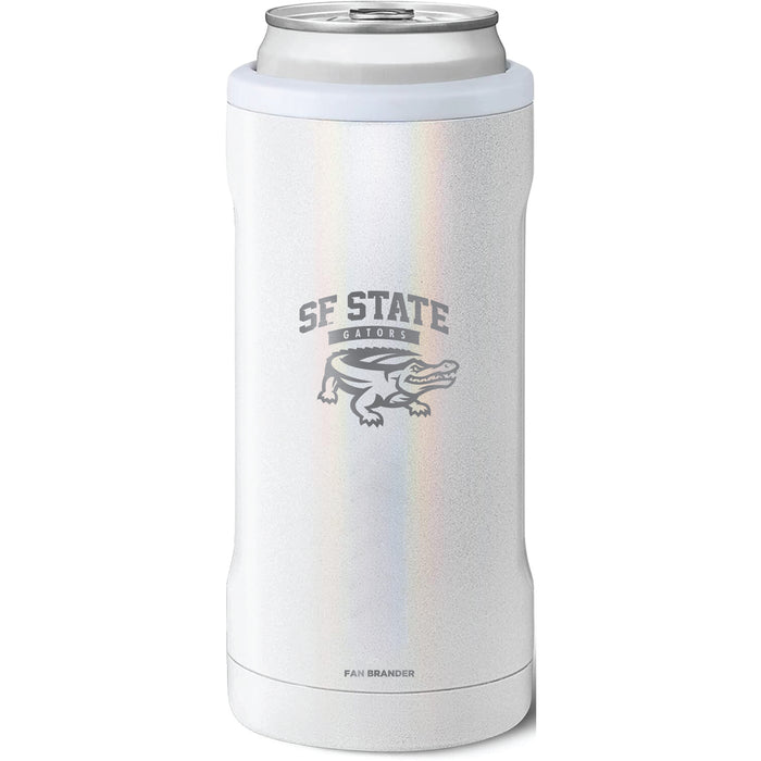 BruMate Slim Insulated Can Cooler with San Francisco State U Gators Primary Logo