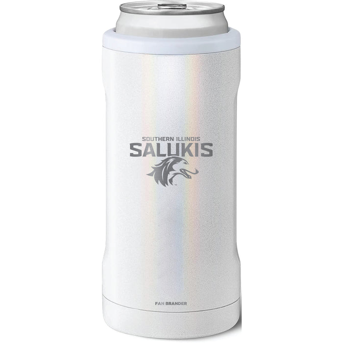 BruMate Slim Insulated Can Cooler with Southern Illinois Salukis Primary Logo
