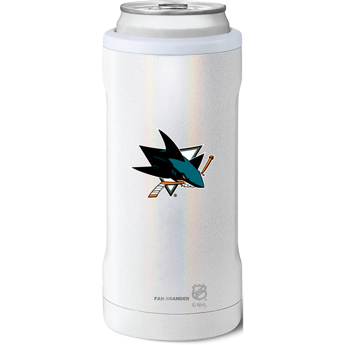 BruMate Slim Insulated Can Cooler with San Jose Sharks Primary Logo