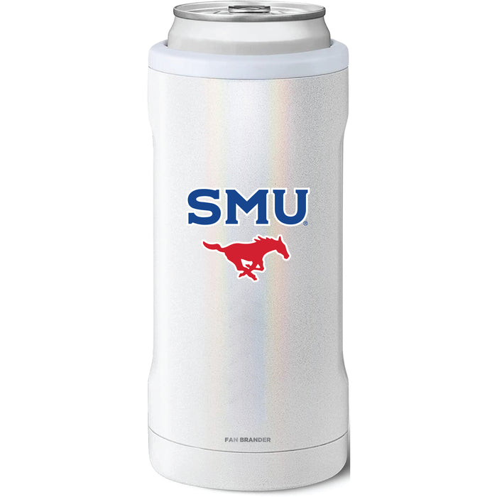 BruMate Slim Insulated Can Cooler with SMU Mustangs Primary Logo