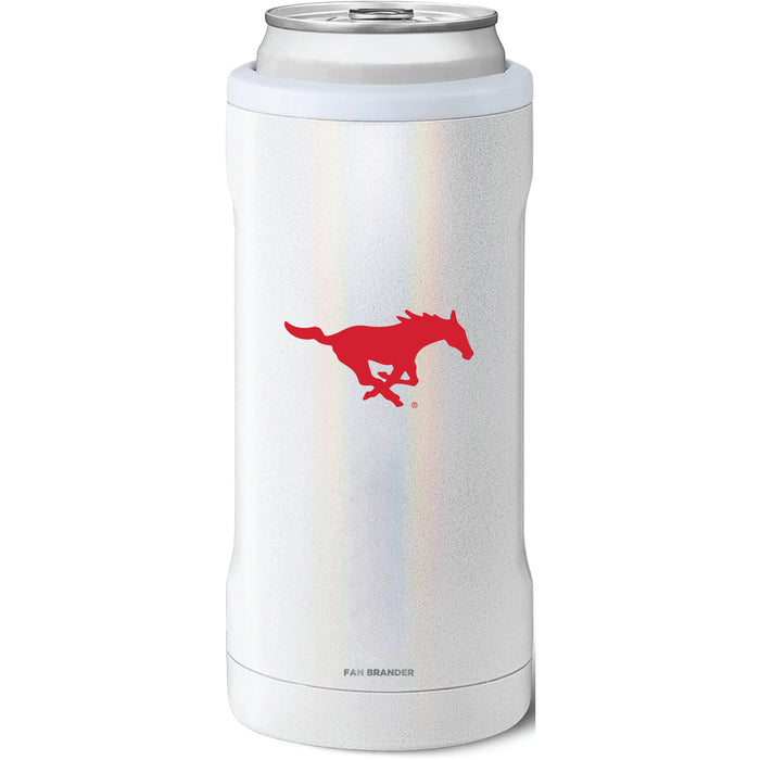 BruMate Slim Insulated Can Cooler with SMU Mustangs Secondary Logo