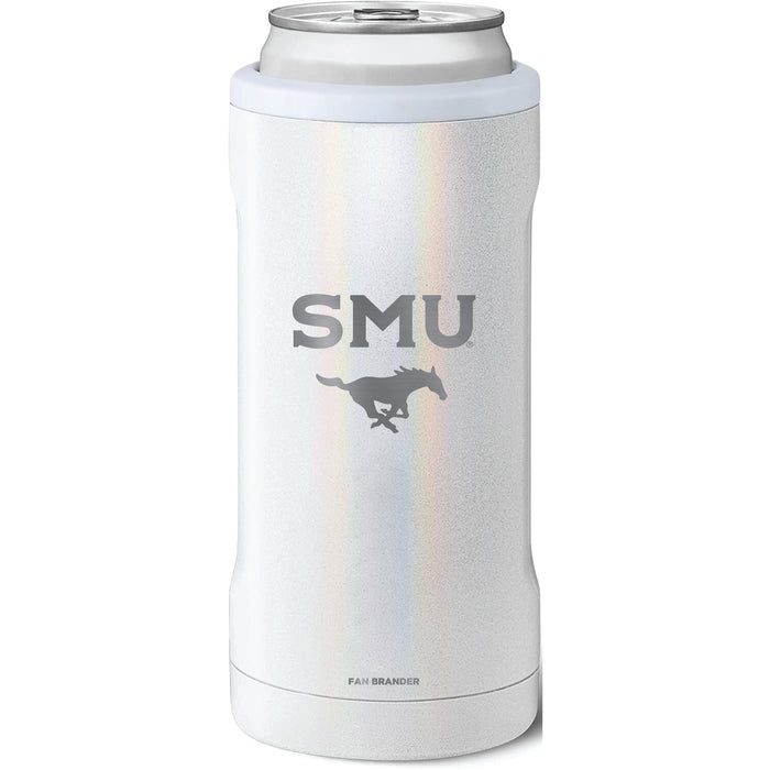 BruMate Slim Insulated Can Cooler with SMU Mustangs Primary Logo