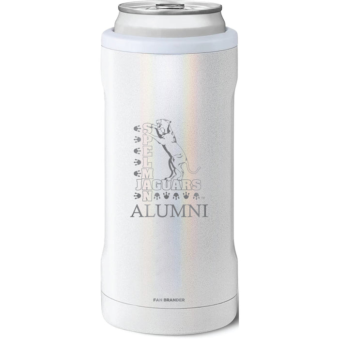 BruMate Slim Insulated Can Cooler with Spelman College Jaguars Alumni Primary Logo