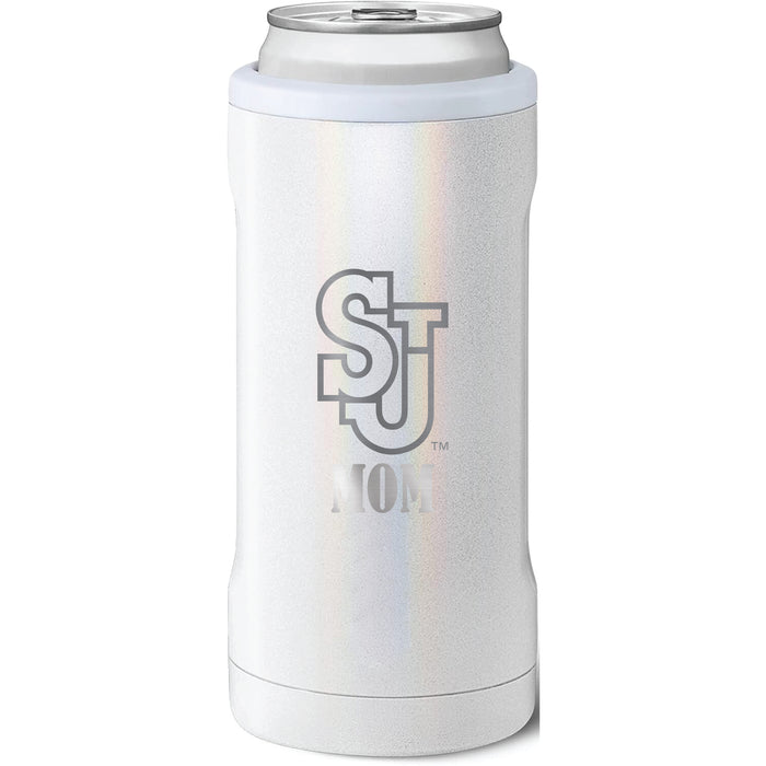 BruMate Slim Insulated Can Cooler with St. John's Red Storm Mom Primary Logo