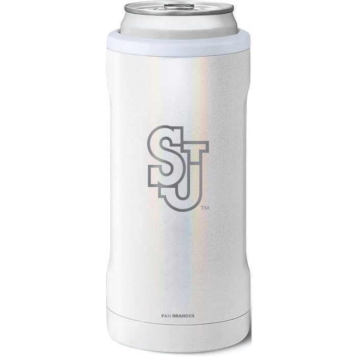 BruMate Slim Insulated Can Cooler with St. John's Red Storm Primary Logo