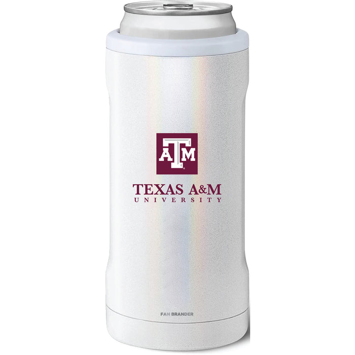 BruMate Slim Insulated Can Cooler with Texas A&M Aggies Secondary Logo