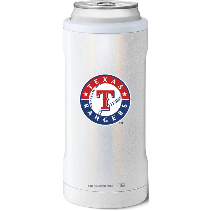 BruMate Slim Insulated Can Cooler with Texas Rangers Primary Logo