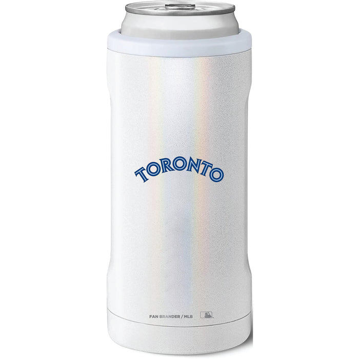 BruMate Slim Insulated Can Cooler with Toronto Blue Jays Wordmark Logo