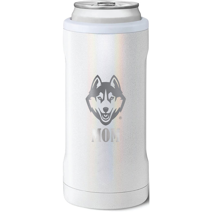 BruMate Slim Insulated Can Cooler with Uconn Huskies Mom Primary Logo