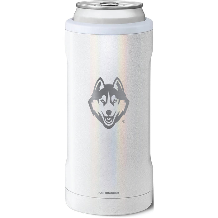BruMate Slim Insulated Can Cooler with Uconn Huskies Primary Logo