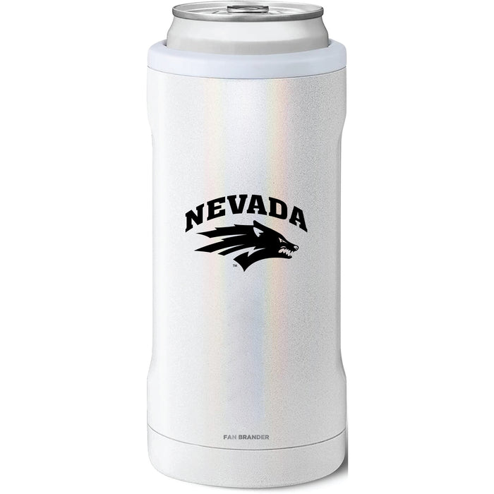 BruMate Slim Insulated Can Cooler with Nevada Wolf Pack Primary Logo