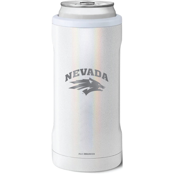 BruMate Slim Insulated Can Cooler with Nevada Wolf Pack Primary Logo
