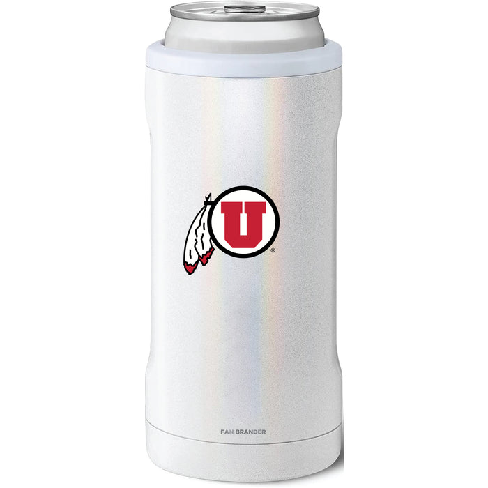 BruMate Slim Insulated Can Cooler with Utah Utes Primary Logo