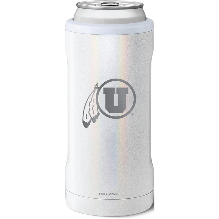 BruMate Slim Insulated Can Cooler with Utah Utes Primary Logo