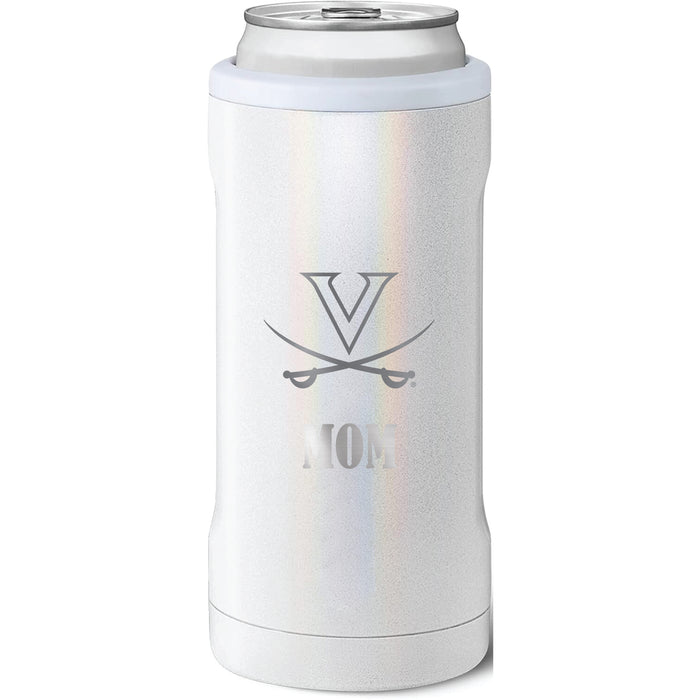 BruMate Slim Insulated Can Cooler with Virginia Cavaliers Mom Primary Logo