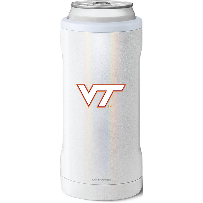 BruMate Slim Insulated Can Cooler with Virginia Tech Hokies Primary Logo