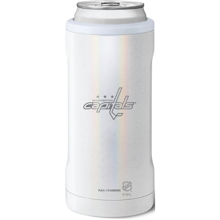 BruMate Slim Insulated Can Cooler with Washington Capitals Primary Logo
