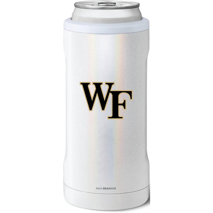 BruMate Slim Insulated Can Cooler with Wake Forest Demon Deacons Primary Logo