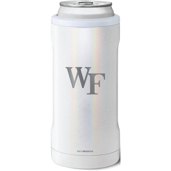 BruMate Slim Insulated Can Cooler with Wake Forest Demon Deacons Primary Logo