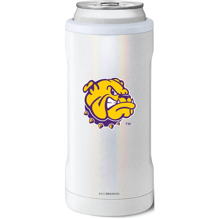 BruMate Slim Insulated Can Cooler with Western Illinois University Leathernecks Secondary Logo