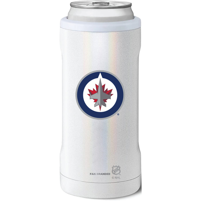 BruMate Slim Insulated Can Cooler with Winnipeg Jets Primary Logo