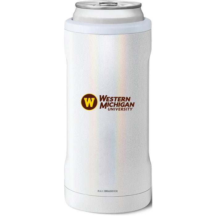 BruMate Slim Insulated Can Cooler with Western Michigan Broncos Primary Logo