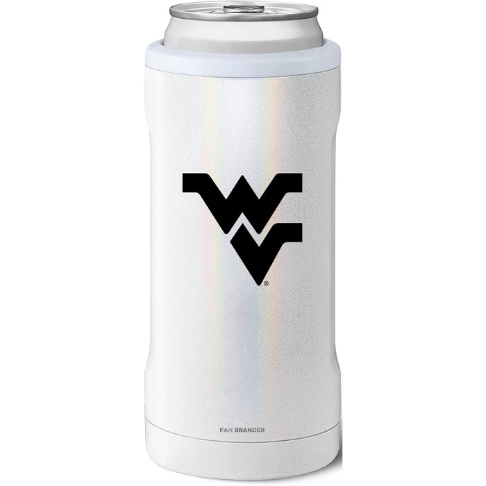 BruMate Slim Insulated Can Cooler with West Virginia Mountaineers Primary Logo