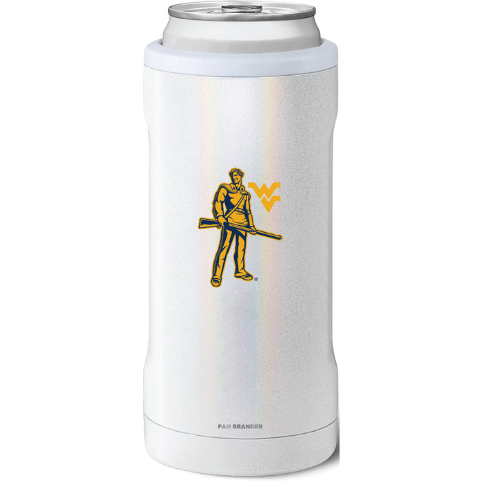 BruMate Slim Insulated Can Cooler with West Virginia Mountaineers Secondary Logo