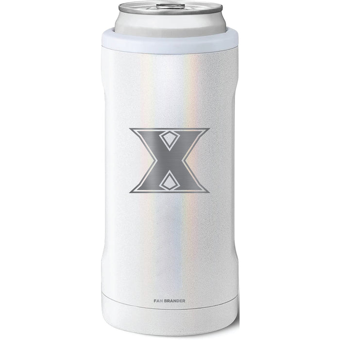 BruMate Slim Insulated Can Cooler with Xavier Musketeers Primary Logo