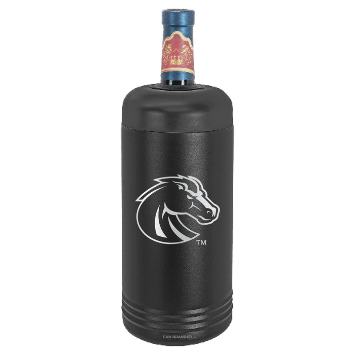 Fan Brander Wine Chiller Tumbler with Boise State Broncos Etched Primary Logo
