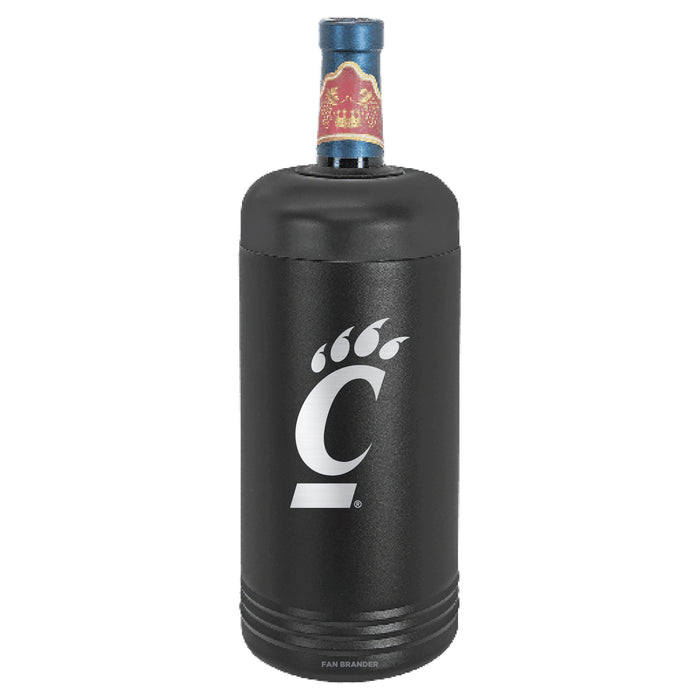 Fan Brander Wine Chiller Tumbler with Cincinnati Bearcats Etched Primary Logo
