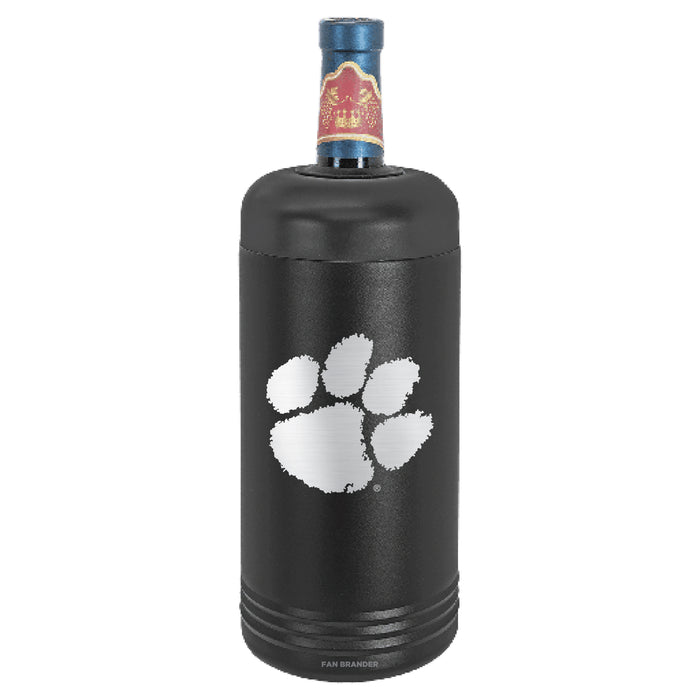 Fan Brander Wine Chiller Tumbler with Clemson Tigers Etched Primary Logo