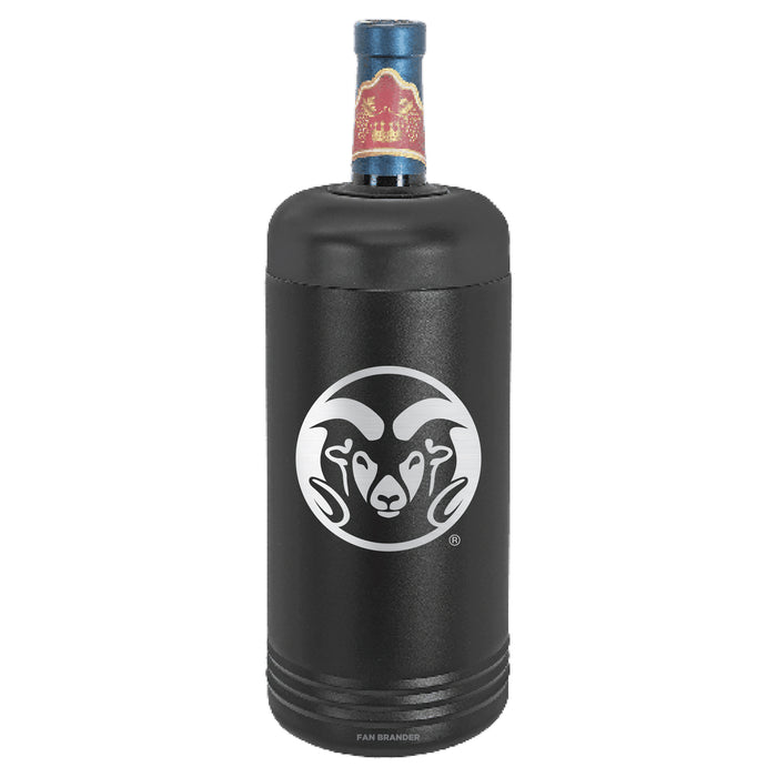 Fan Brander Wine Chiller Tumbler with Colorado State Rams Etched Primary Logo