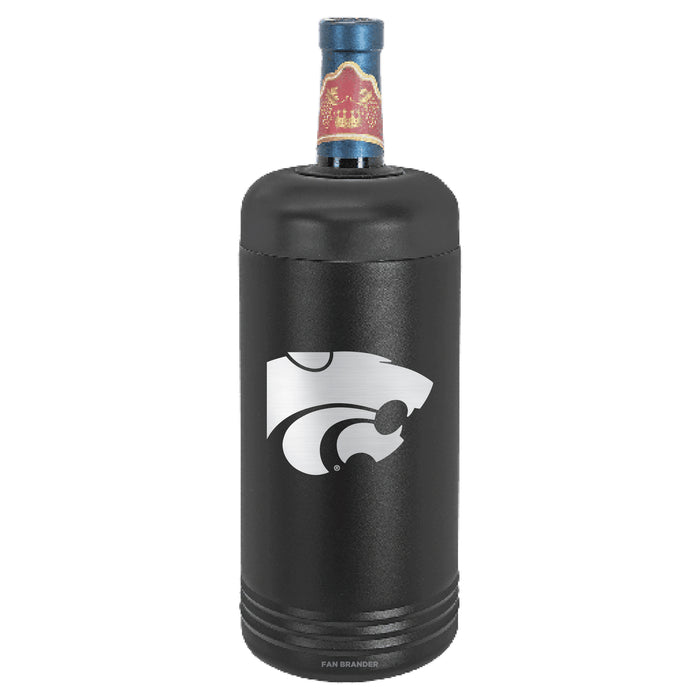 Fan Brander Wine Chiller Tumbler with Kansas State Wildcats Etched Primary Logo