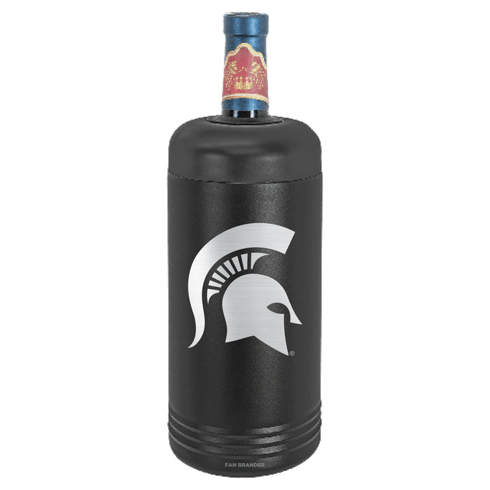 Fan Brander Wine Chiller Tumbler with Michigan State Spartans Etched Primary Logo