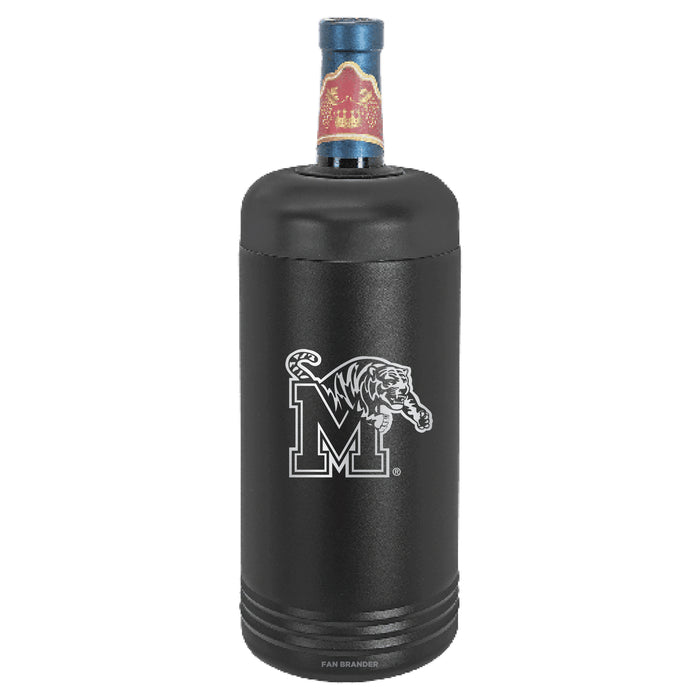 Fan Brander Wine Chiller Tumbler with Memphis Tigers Etched Primary Logo