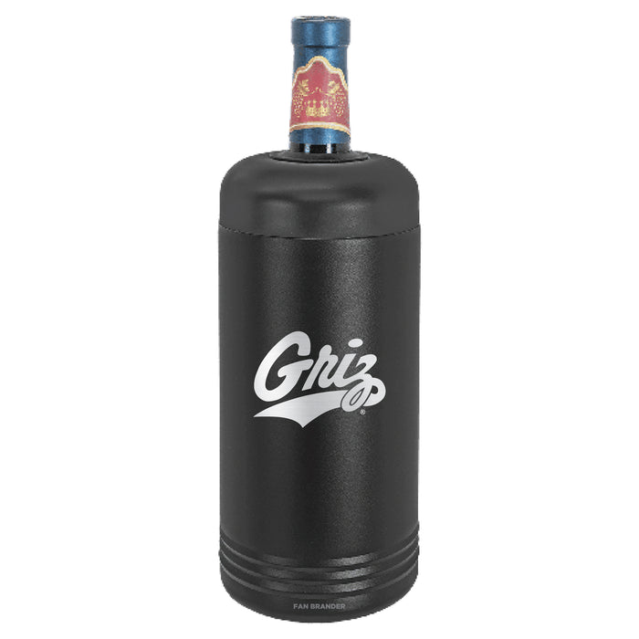 Fan Brander Wine Chiller Tumbler with Montana Grizzlies Etched Primary Logo