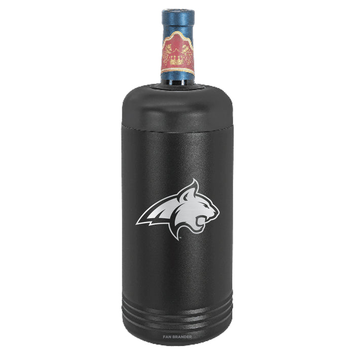 Fan Brander Wine Chiller Tumbler with Montana State Bobcats Etched Primary Logo