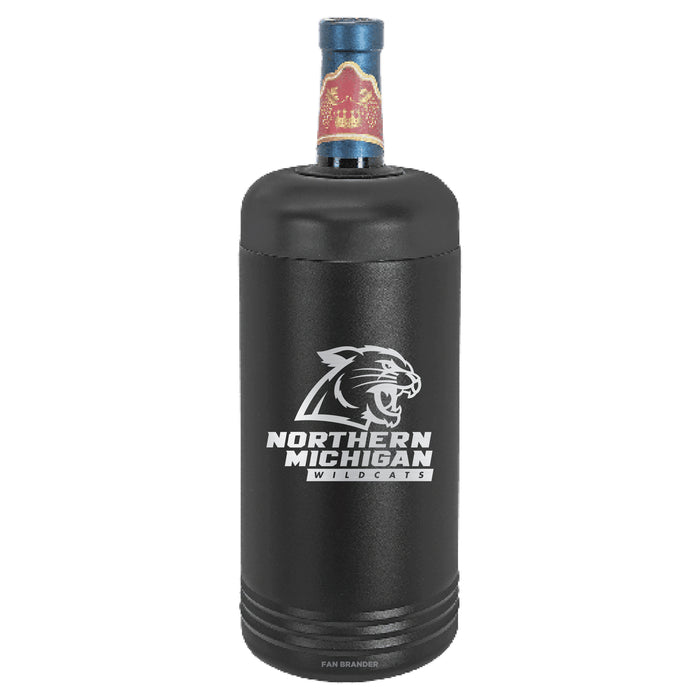 Fan Brander Wine Chiller Tumbler with Northern Michigan University Wildcats Etched Primary Logo