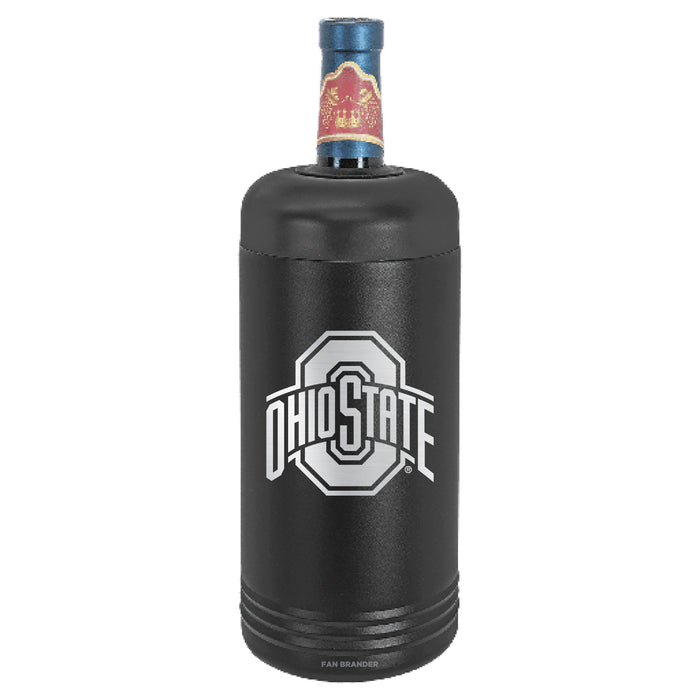 Fan Brander Wine Chiller Tumbler with Ohio State Buckeyes Etched Primary Logo