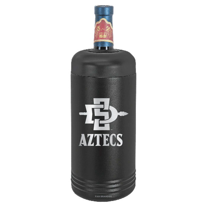 Fan Brander Wine Chiller Tumbler with San Diego State Aztecs Etched Primary Logo