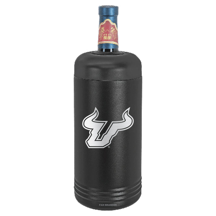 Fan Brander Wine Chiller Tumbler with South Florida Bulls Etched Primary Logo