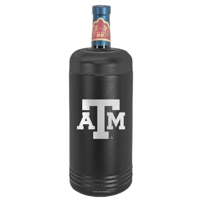 Fan Brander Wine Chiller Tumbler with Texas A&M Aggies Etched Primary Logo