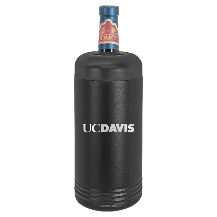 Fan Brander Wine Chiller Tumbler with UC Davis Aggies Etched Primary Logo