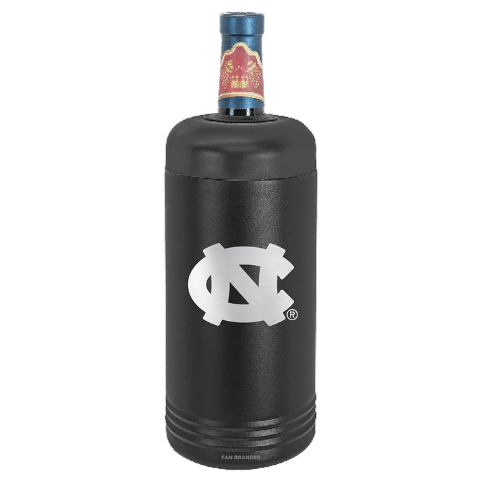 Fan Brander Wine Chiller Tumbler with UNC Tar Heels Etched Primary Logo