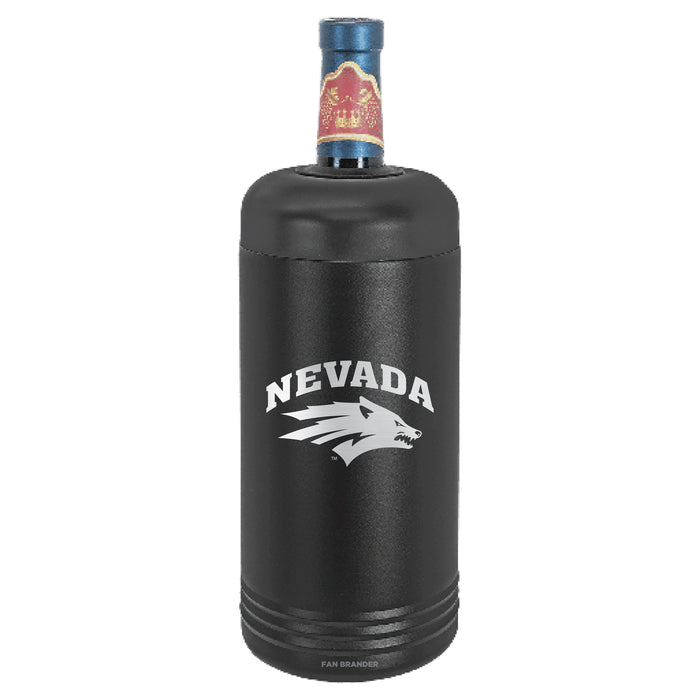 Fan Brander Wine Chiller Tumbler with Nevada Wolf Pack Etched Primary Logo
