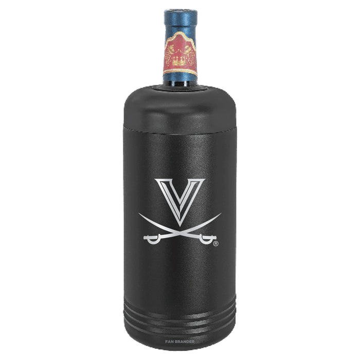 Fan Brander Wine Chiller Tumbler with Virginia Cavaliers Etched Primary Logo