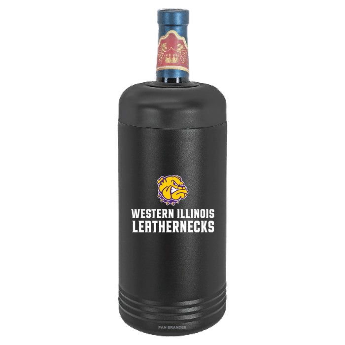 Fan Brander Wine Chiller Tumbler with Western Illinois University Leathernecks Primary Logo