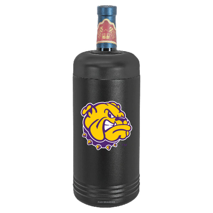 Fan Brander Wine Chiller Tumbler with Western Illinois University Leathernecks Secondary Logo